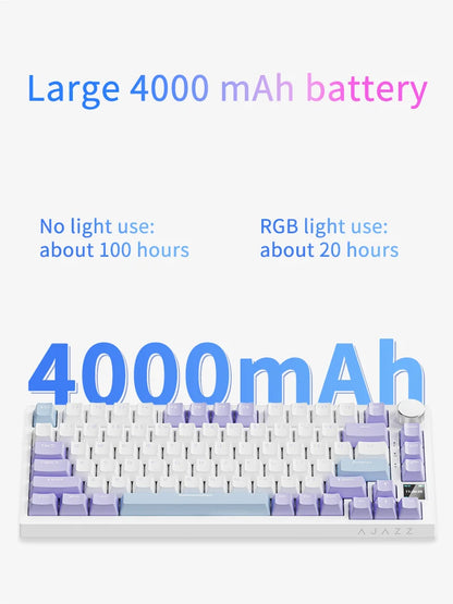 Ajazz AK820 /AK820PRO Gaming Mechanical Keyboard 82 Keys Wired Bluetooth 2.4GHz Wireless Gamer Keyboard Custom Gasket for Laptop