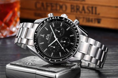 PAULAREIS P Brand Luxury Men Mechanical Watches Calendar Business Watch Mens Sports Waterproof Stainless Steel Automatic Watches