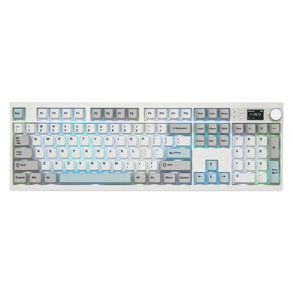 EPOMAKER QK108 QMK/VIA Full-Sized ANSI US Layout Wired/BT/2.4Ghz Wireless Mechanical Keyboard RGB Backlight with 8000mAh Battery
