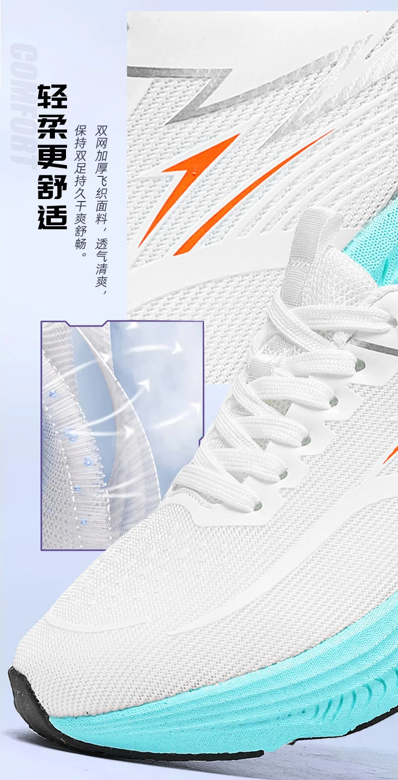Zapatillas de running para hombre y mujer, deportivas para maratón, con amortiguación de aire, placa de carbono, transpirables, ligeras y cómodas para exteriores