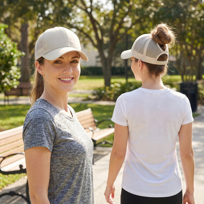 New Mesh Baseball Caps High Ponytail Snapback Cap Hollow Back UV Protection Sun Hat Casual Messy Hair Bun Ponytail Baseball Caps