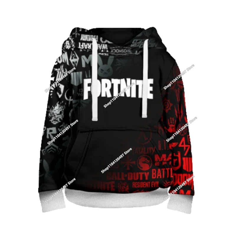 2025 New Fortnite 3D Printed Unisex Hoodie Casual Coat Game Peripheral Cosplay Children Clothing Gifts
