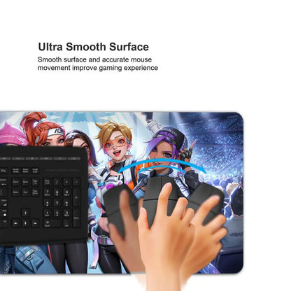 Mousepad gaming Sexy Anime Girls HYBXAXC pentru laptop și birou, covoraș moale din cauciuc pentru masă, XXL, mare, pentru computer, joc Overwatch și tastatură