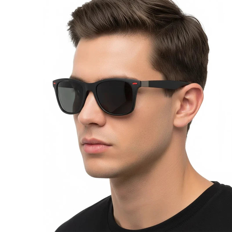 Hot Sale Polarized Sunglasses Men Women Classic Square Plastic Driving Sun Glasses Male Fashion Black Travelling Shades UV400