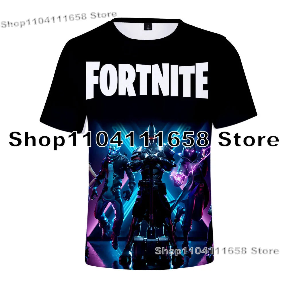 Banana Peely T-shirt Women's Tee Kids Fortnite T-Shirt 3D Printed Men's Battle Royale Game Summer Tops Birthday Gifts