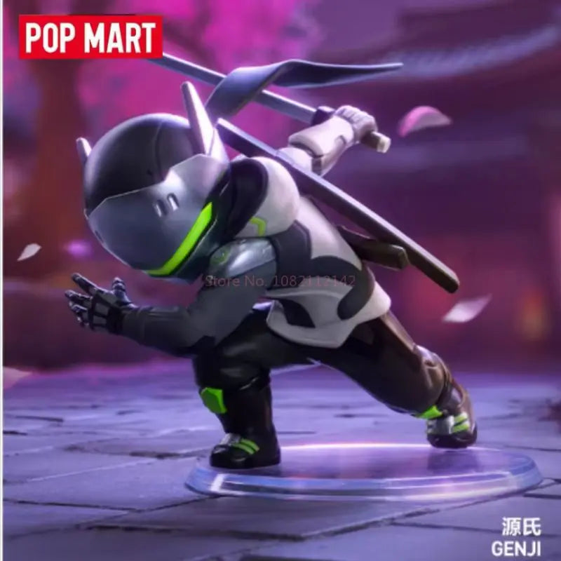 Aito POP MART Overwatch Play Of The Game -sarjan blind box PVC-keräilyfiguuri, työpöytäkoriste, tyttöjen lelumalli faneille