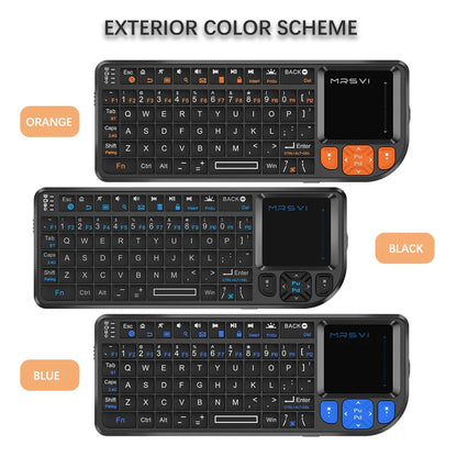 Teclado Bluetooth Mini MRSVI A8 PLUS, teclado inalámbrico retroiluminado de 2.4GHz con panel táctil para Android TV Box, Mac, portátil y Windows