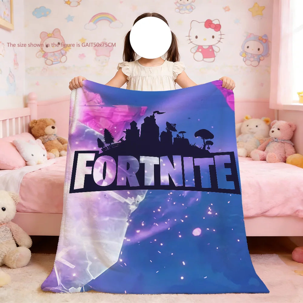 F-Fortnite Logo Game Decke – weiche Kuscheldecke für Picknick, Bett, Sofa, Zuhause und Schlafzimmer, gemütlich warm und komfortabel