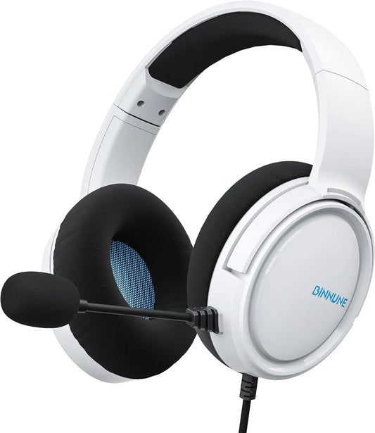 Casque de jeu avec micro pour PC, PS5, PS4, Xbox One, Switch, casque filaire pour gamer, casque supra-auriculaire