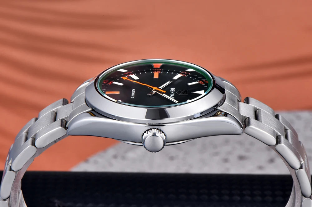 2026 New BENYAR White Mens Watches Top Luxury Automatic Watch For Men Mechanical Stainless Steel Luminous Sports Wristwatches