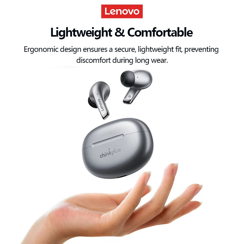 Lenovo LP5 TWS Wireless Bluetooth Earphones with Mic, Lenovo LP5 Gaming Earbuds Bluetooth 5.3 Headphones, Noise Cancelling Sports Earbuds with HD Calls & Charging Case