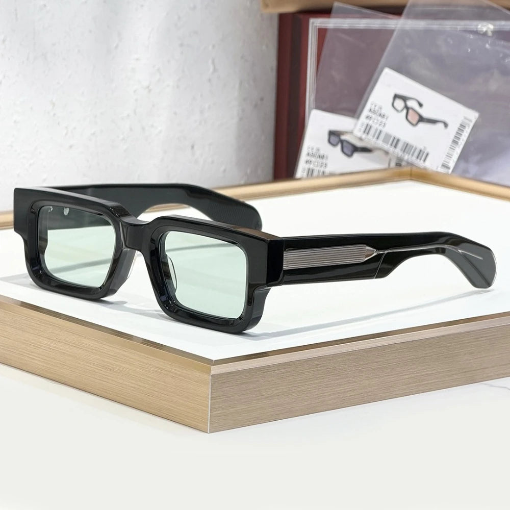 Sunglasses ASCARI Vintage Square Unisex Handcrafted Acetate UV400 Classic Retro Designer Eyewear