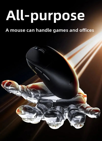 Ratón gaming inalámbrico Bluetooth ATK Dragonfly A9, diseño ergonómico, respuesta rápida, PAW3950 Ultra, 800mAh, ligero, 8KHz, esports
