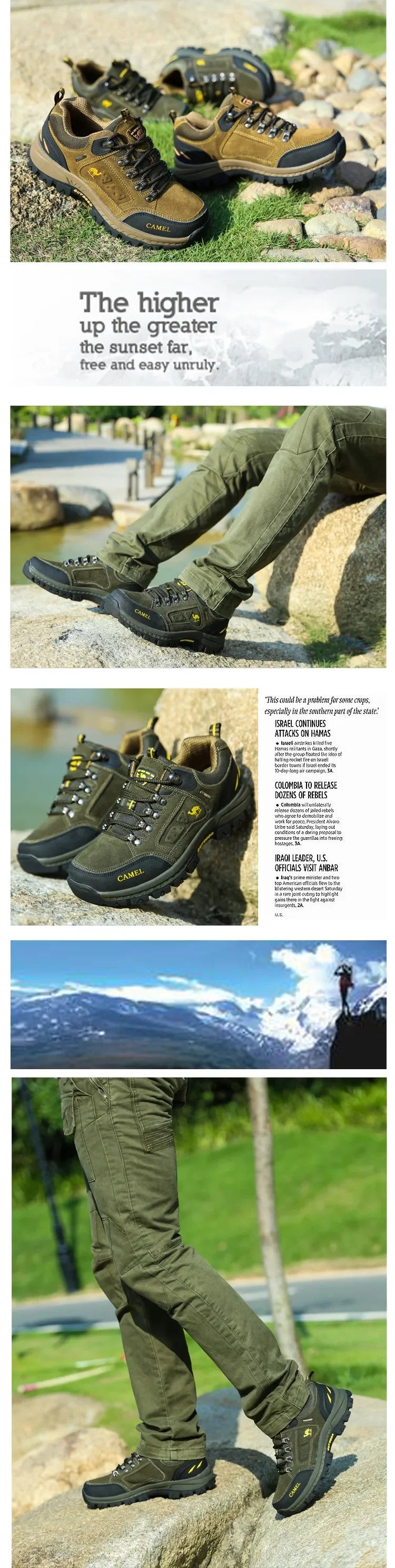 Scarpe da trekking da uomo in pelle scamosciata, sneakers outdoor da trail, scarpe da arrampicata antiscivolo e traspiranti, scarpe sportive da montagna da uomo