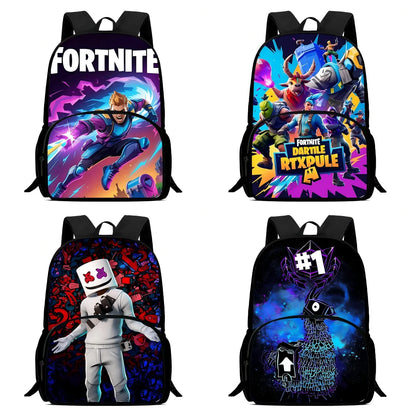 Mochila clásica de Fortnite para niños y niñas, regalo de cumpleaños para estudiantes, bolsa escolar infantil de gran capacidad, mochila de camping duradera