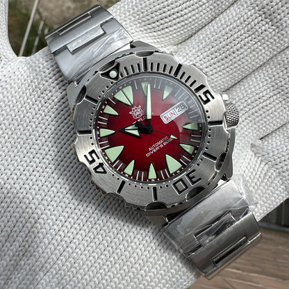 STEELDIVE SD1984 Monster Steel Strap Mechanical Watch NH36 Movt Sapphire Crystal 200M Waterproof Swiss Super Luminous Wristwatch