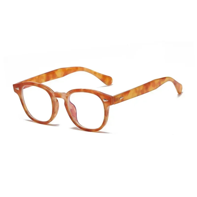 JNPCXI New Retro Round Sunglasses Women Yellow Fashion Rivets Decoration Shades UV400 Men Punk Sun Glasses