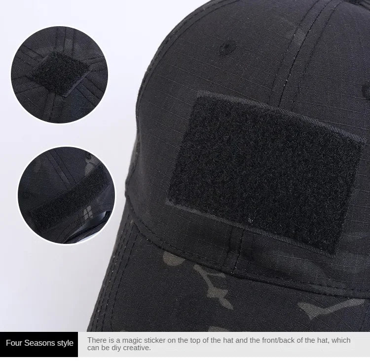 Camouflage Baseball Cap Outdoor Men's Tactical CP Adjustable Hat Sports Cycling Duck Tongue Cap