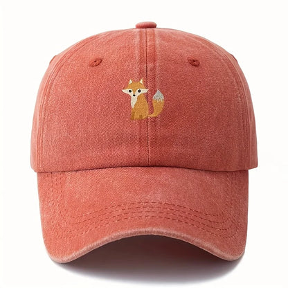 Schattige baseballpet met vossenprint voor dagelijkse casual mode, veelzijdige pet voor in de stad, geschikt voor mannen en vrouwen