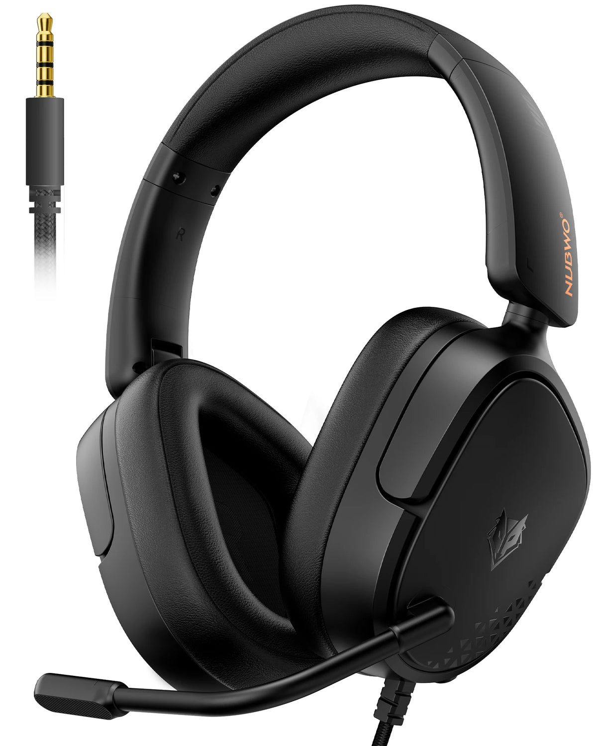 Casque de jeu NUBWO HG04L pour PS5/PS4 Xbox Series X | Microphone unidirectionnel léger transparent 250g pour S/Xbox One Switch, prise jack 3,5 mm