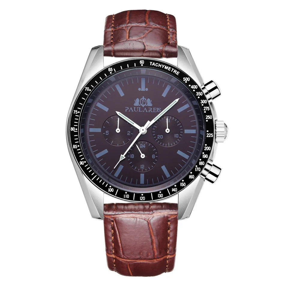 PAULAREIS P Brand Luxury Men Mechanical Watches Calendar Business Watch Mens Sports Waterproof Stainless Steel Automatic Watches