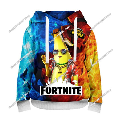 2025 New Fortnite 3D Printed Unisex Hoodie Casual Coat Game Peripheral Cosplay Children Clothing Gifts