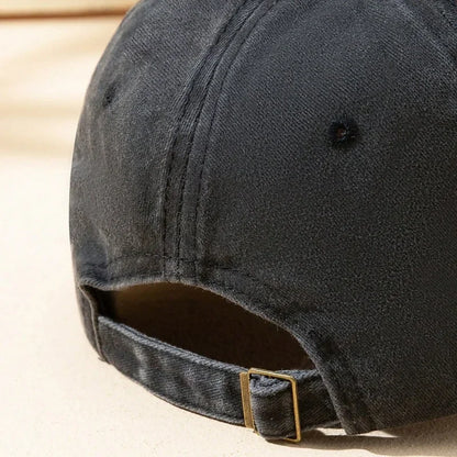 FOCUS Print Cap Washed Cotton Adjustable Classic Style Baseball Cap, Sports Duckbill Hat for Men and Women