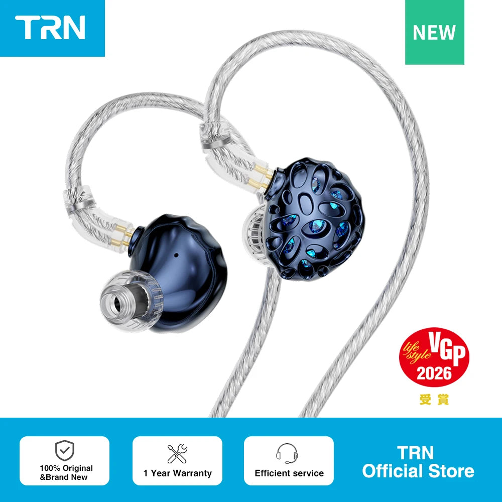 TRN Whale Shark Hybrid Earphones Triple Dynamic + Planar In-Ear Monitors headphones