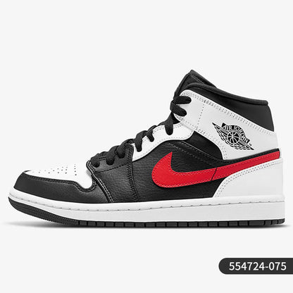 Original Nike AIR JORDAN 1 Herren-Basketballschuhe Mid-Top mit Dämpfung 554724-075