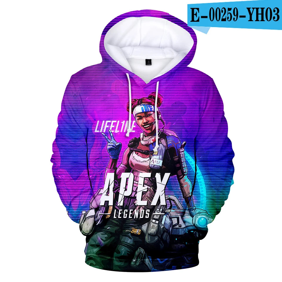 Personality 3D Printed Game Apex Legends Hoodies Sweatshirts Men Women High Quality Hoody Game Long Sleeve Plus Size Hoodies
