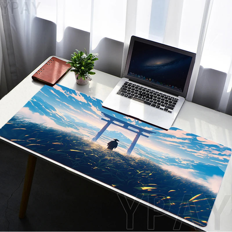 Musemåtter med himmel- og landskabsmotiv Bordunderlag Musemåtte til computeren Firma-skrivebordsunderlag Æstetiske store musemåtter til gamere Kontormusemåtte 100 x 50 cm
