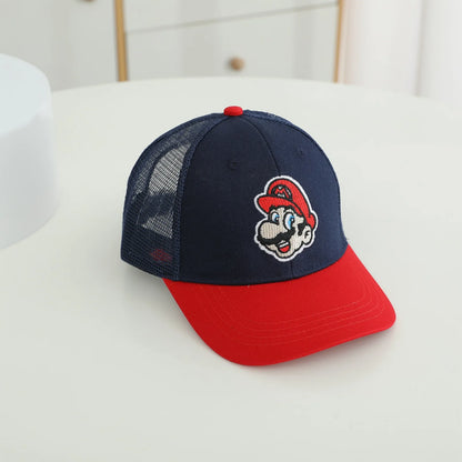 New Super Mushroom Peach Baseball Cap Creative High Color Cartoon Printed Boys and Girls anime merchandise Trendy birthday gifts
