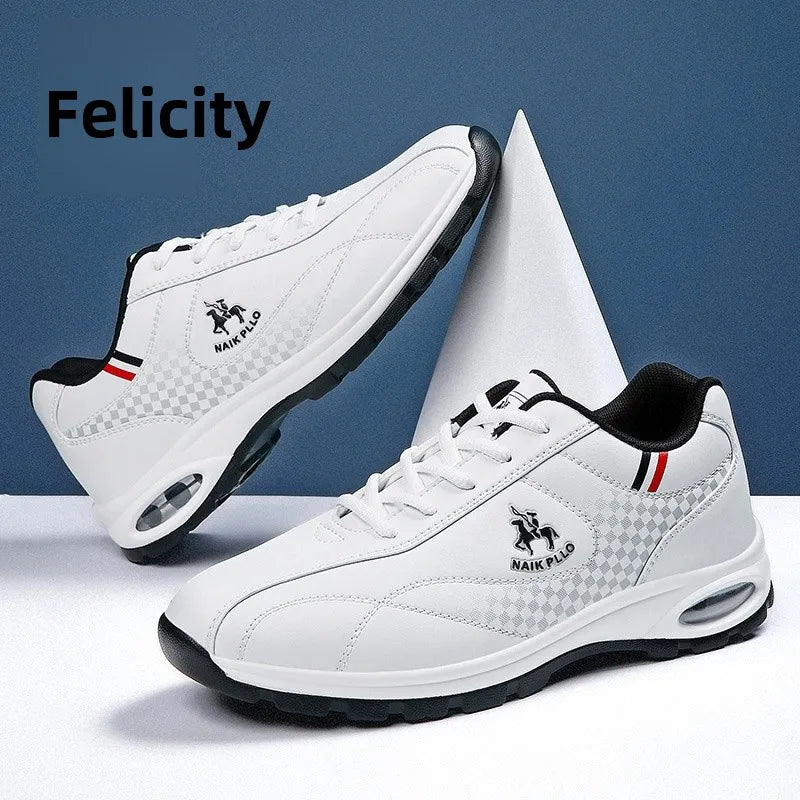 2026 New Men's Running Shoes Sporty Casual Travel Trendy Air-Cushioned White Sneakers Lightweight Shock-Absorbing Youth Footwear