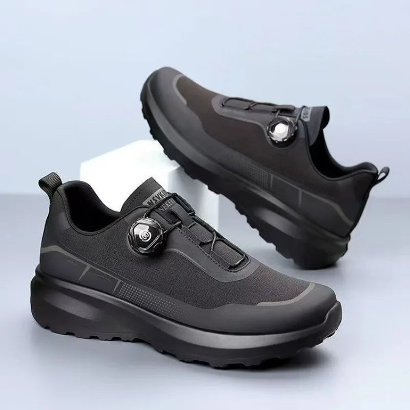 Original, neu, Herren, Sneaker mit drehbarem Knopf, Fahrsneaker, Plateau-Freizeit- und Wanderschuhe, Outdoor, strapazierfähige Lauf- und Sportschuhe, Plus-Größe
