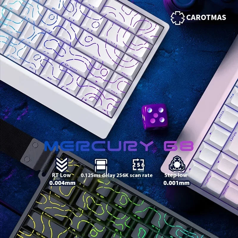 IROK Carotmas Mercury68 Magnetic Switch Mechanical Keyboards 8K 68 Keys RT0.004mm Low Delay Custom Wired Gaming Keyboard PC Gifts