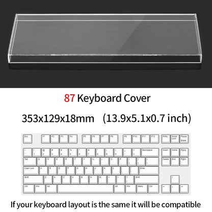 Acrylic Keyboard Clear Protector Case Mechanical Keyboard Dust Cover For 60/61/64 96 98104/108 Key Mouse Cover Keyboard Cover