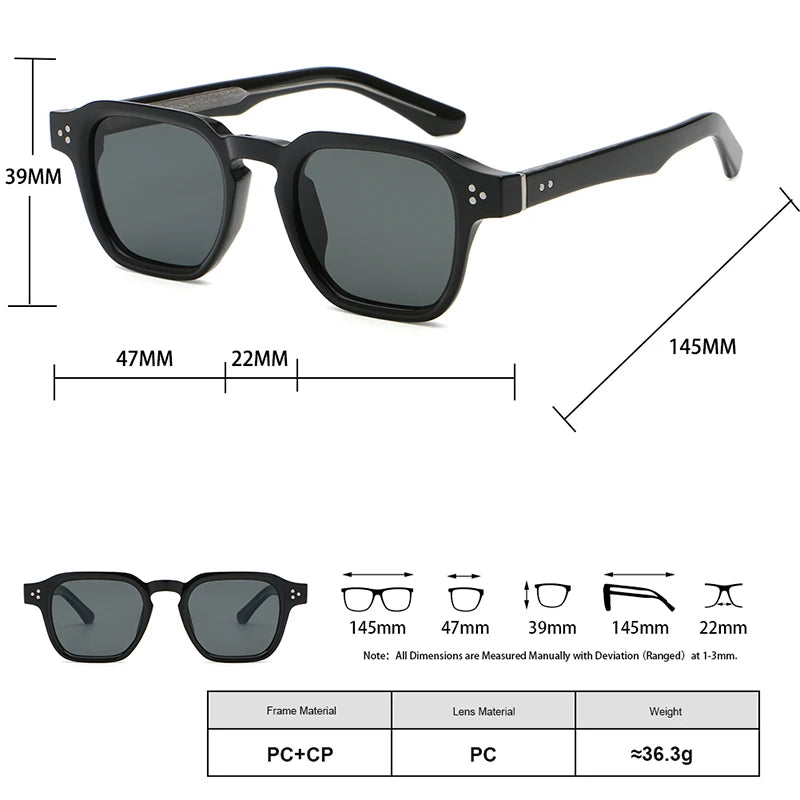 Peekaboo irregular sunglasses for women black brown retro style square sun glasses for men uv400 summer accessories 2025