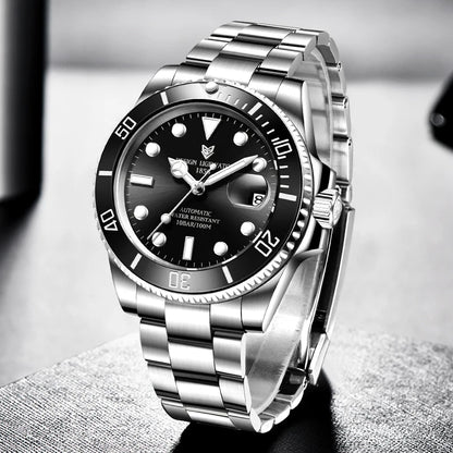 LIGE New Fashion Men's Mechanical Wristwatches Business Watch Men Waterproof Sport Automatic Watch For Men Relogios Masculino