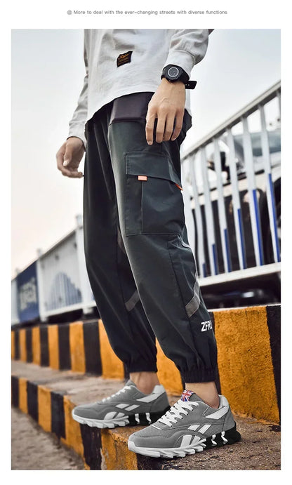 Brand trend size 46 47 48 men's wear-resistant cushioning thick-soled fitness sneakers, outdoor breathable running shoes for men