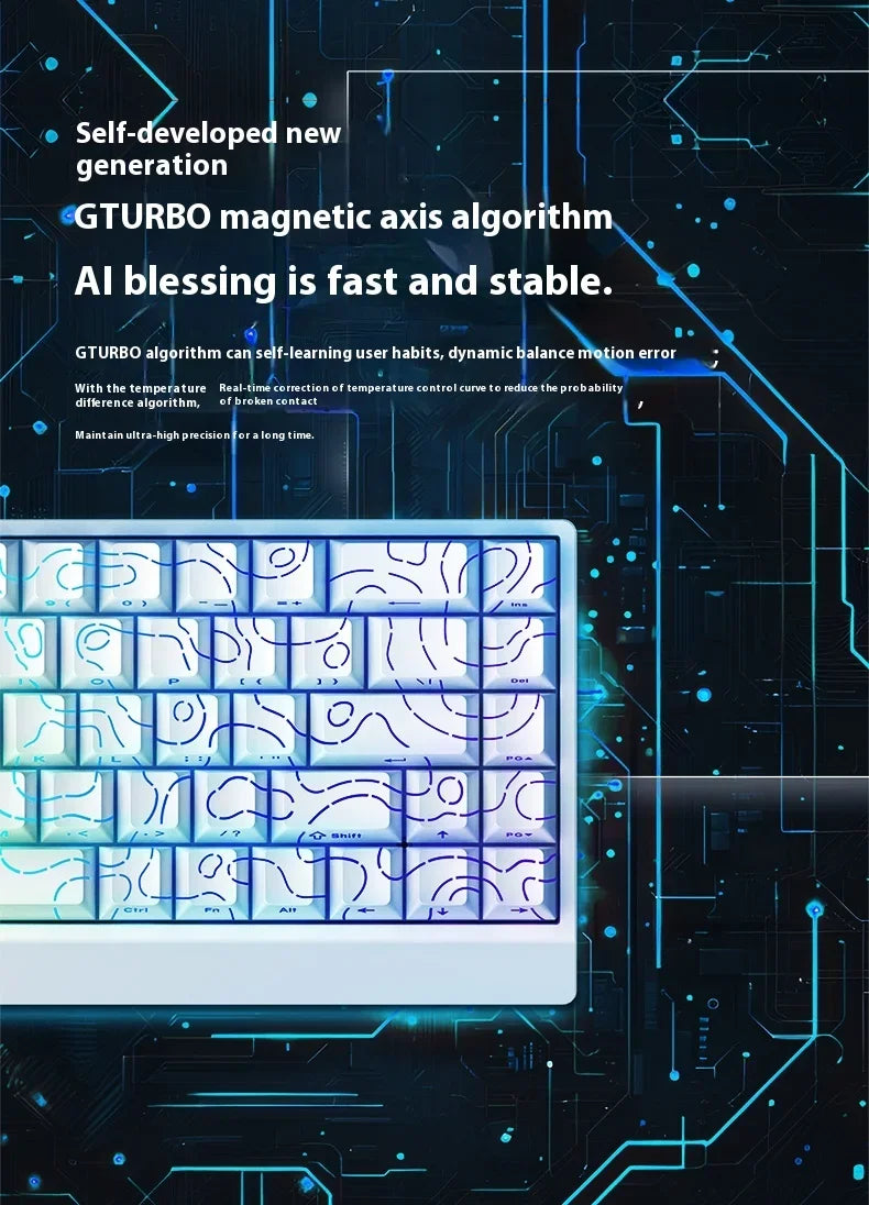 IROK Carotmas Mercury68 Magnetic Switch Mechanical Keyboards 8K 68 Keys RT0.004mm Low Delay Custom Wired Gaming Keyboard PC Gifts