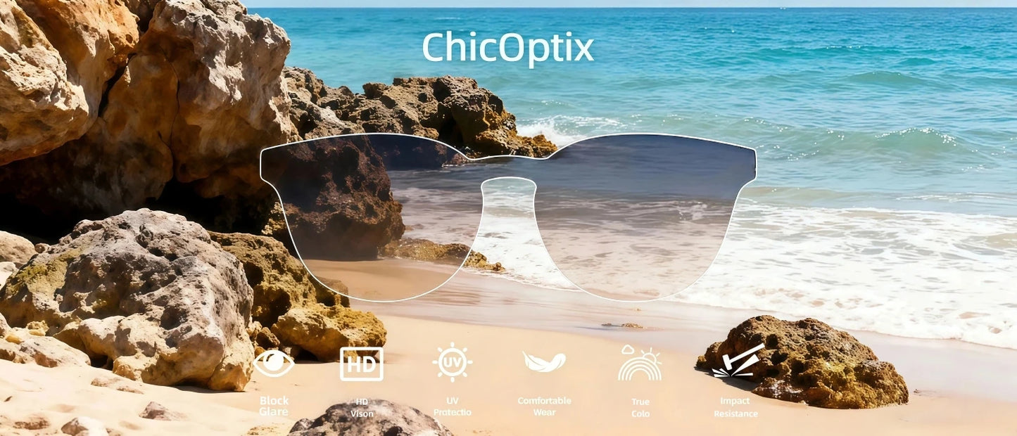 ChicOptix Fashionable Retro Acetate and Metal Sunglasses Unisex Luxury Brand Designer Style UV400 UV Protection Outdoor Casual