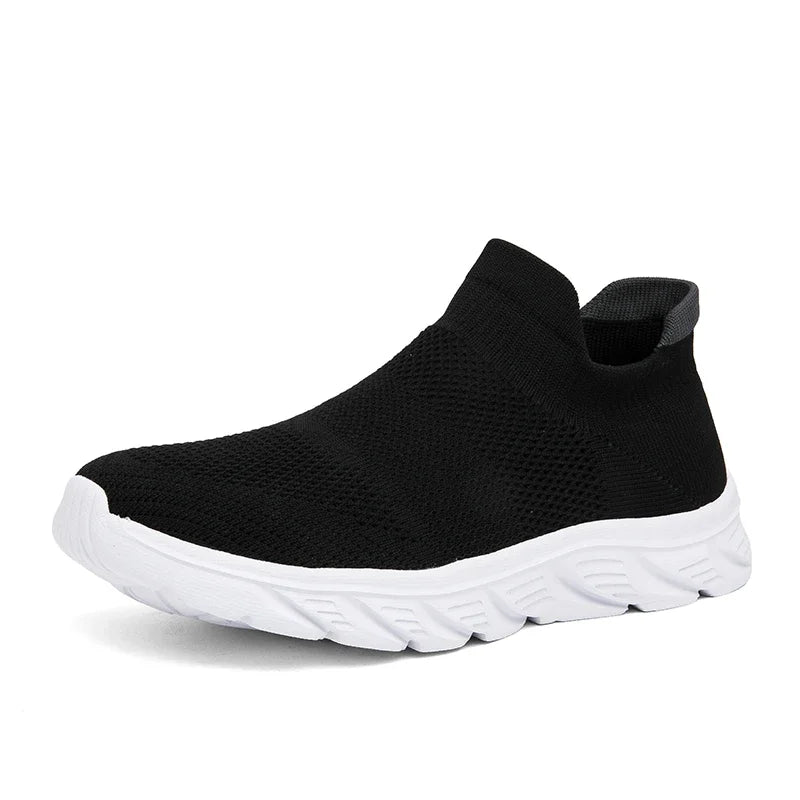 Breathable Men's Casual Shoes Lightweight Vulcanized Outdoor Platform Loafers Soft Mesh Flats Non-slip Sneakers