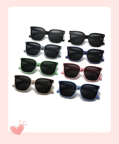 Children's Sunglasses Large Frame Fashionable Sunshade Anti-ultraviolet Silicone Polarized Children's Glasses 23048 23048