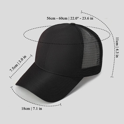 New Mesh Baseball Caps High Ponytail Snapback Cap Hollow Back UV Protection Sun Hat Casual Messy Hair Bun Ponytail Baseball Caps