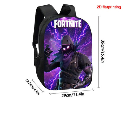Cute Cartoon  3pcs Set School Backpack with Lunch Bag Pencil Case , Large Anime Fortnite Kids School Bags For Boys and Girls