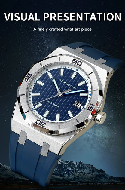 New Arrivals Specht & Söhne Dive Watch 40MM Miyota 8215 Automatic Mechanical Watches For Men Octagon Bezel Steel Reloj Hombre