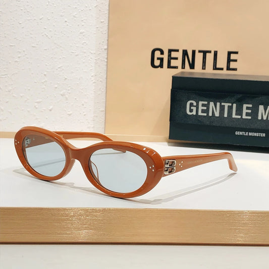 GENTLE MONSTER COCOA Luxury Leisure Men Sunglasses Trendy Acetate Frame Uv400 Classical Vintage Women Eyeglasses Random Case