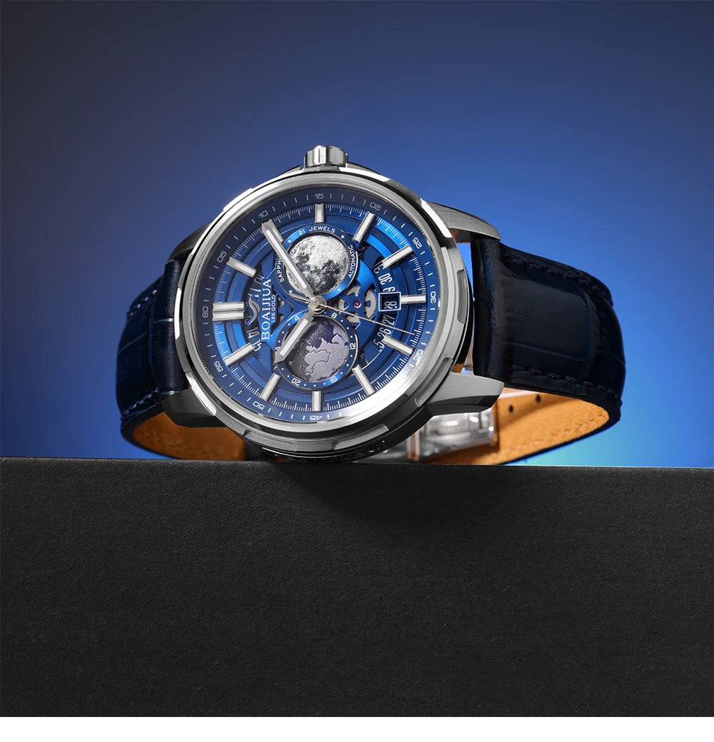 BORIAGE(BOAIJIUA) Fully Automatic Mechanical Men's Watch Original Design Mechanical Watches  Waterproof Luminous Wristwatch