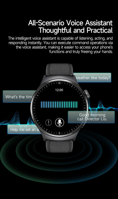 2026New AI-Diagnosis Care Smartwatch ECG+PPG Accurate Uric Acid Blood Pressure Body Fat Five organ Fitness Waterproof Smartwatch