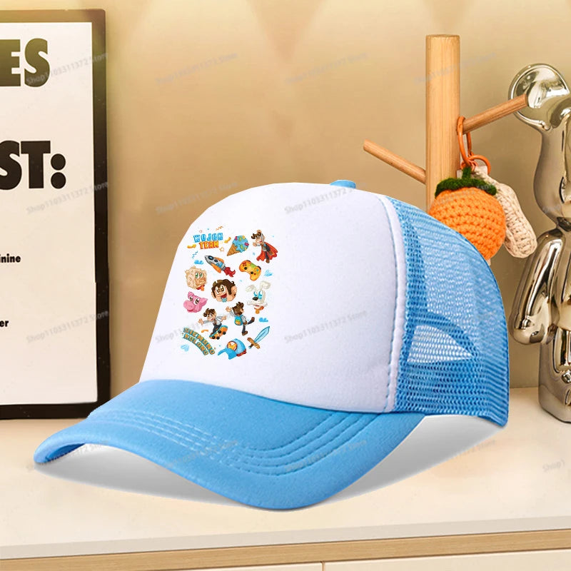Wojan Teams Mesh Baseball Cap Cute Cartoon Summer Outdoor Sports Sun Hat Fashion Parent-child Activity Breathable Sunbonnet Gift